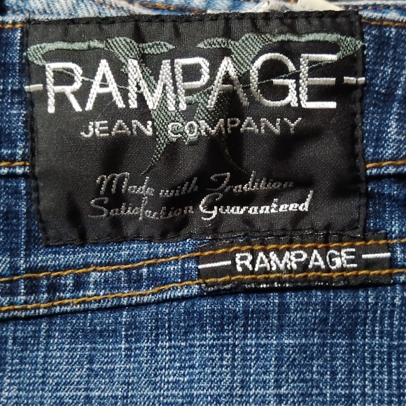 Y2K Rampage Dark Wash Denim Micro Mini Skirt 2000 Size 9 - Picture 3 of 4